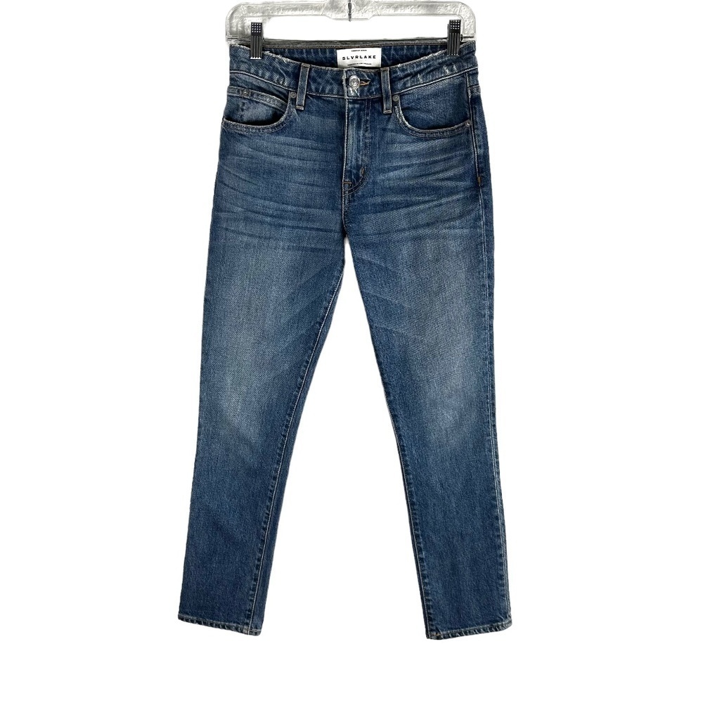 Slvrlake Lou Lou Mid Rise Slim Blue Bird Denim Jeans Sz 25